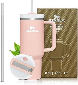 Stanley Quencher H2.0 FlowState Stainless Steel Vacuum Insulated Tumbler with Lid and Straw for Water, Iced Tea or Coffee, Smoothie and More, Lilac, 30oz