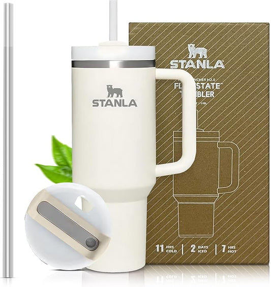 Stanley Quencher H2.0 FlowState Stainless Steel Vacuum Insulated Tumbler with Lid and Straw for Water, Iced Tea or Coffee, Smoothie and More,  30oz