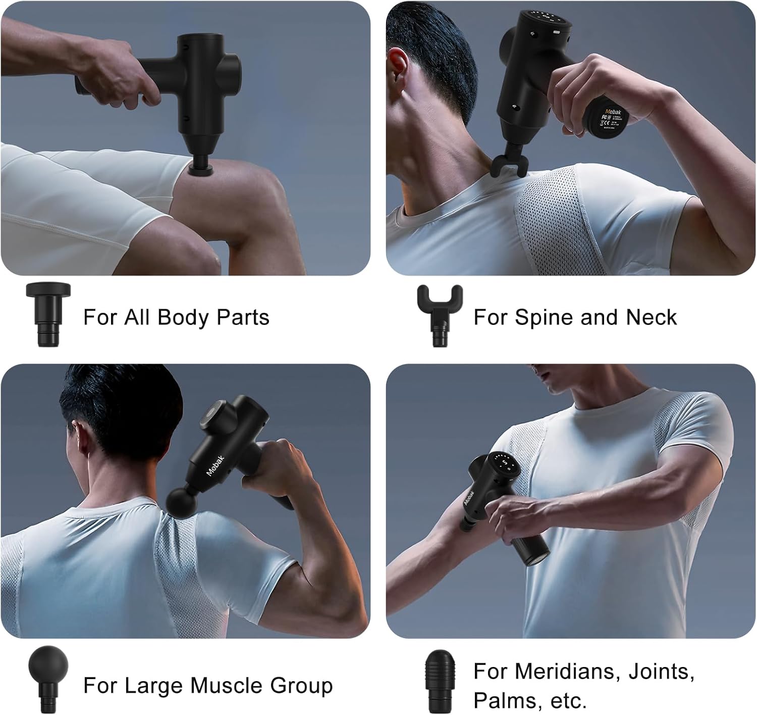 Deep Tissue for Pain Relief, 5 Speeds Percussion Massager Gun for Shoulder Back Body, Hanheld Muscle Massager for Home, Office & Gym